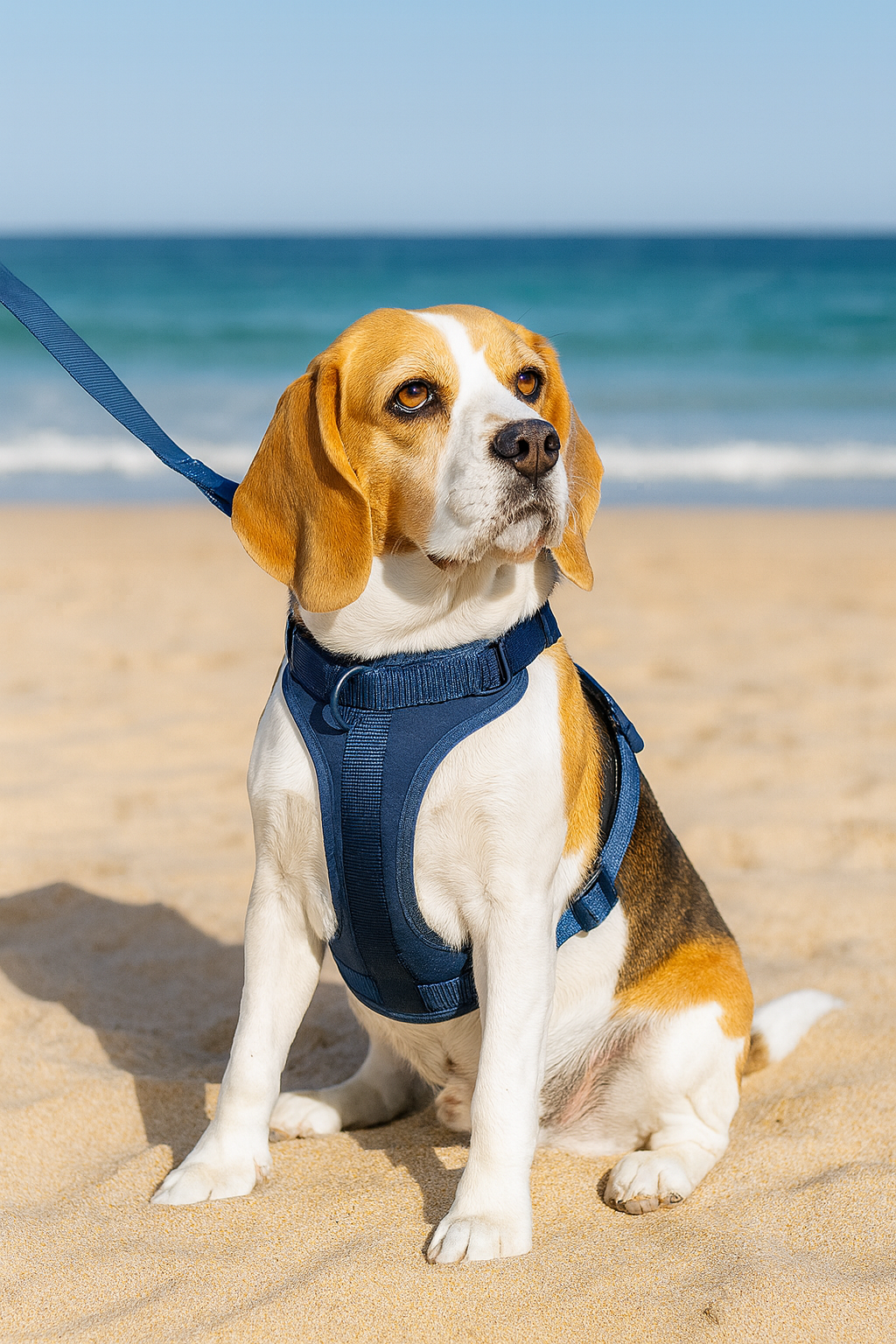 Navy Blue-Combo 1 (Harness, Leash and Poop bag)