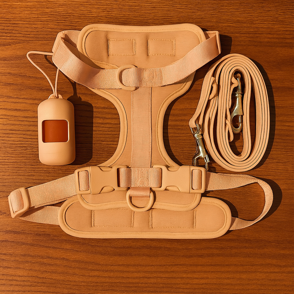 Pink-Combo 1 (Harness, Leash and Poop bag)